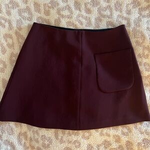 Aritzia burgundy skirt